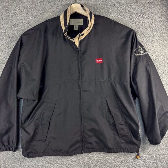 Toro‎ Turf Professionals Club Windbreaker Mens XXL Black Outdoor Jacket Lawncare - Picture 1 of 14
